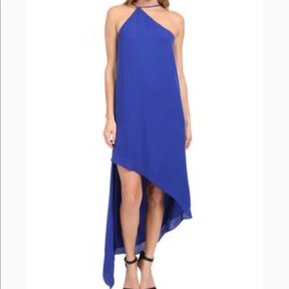 Mason Asymmetrical Dress in Bright Blue